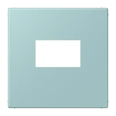 JUNG centraalplaat USB-lader met klikbevestiging Les Couleurs ceruleen clair 214 (LC 1969 USB 214)