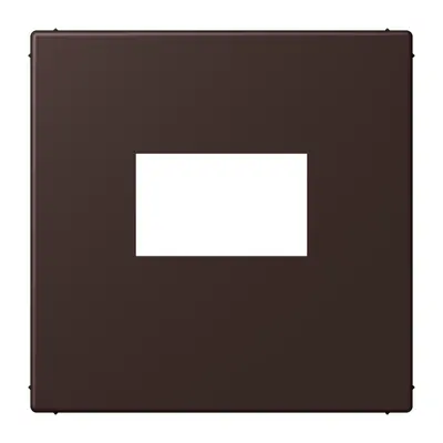 JUNG centraalplaat USB-lader met klikbevestiging Les Couleurs terre d'ombre brulee 59 252 (LC 1969 USB 252)