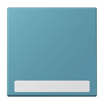 JUNG schakelwip met tekstvenster Les Couleurs ceruleen vif 212 (LC 990 NA 212)
