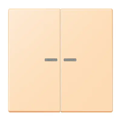 JUNG schakelwip 2-voudig met controlevenster Les Couleurs ocre 223 (LC 995 KO5 223)
