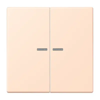 JUNG schakelwip 2-voudig met controlevenster Les Couleurs rose pale 228 (LC 995 KO5 228)