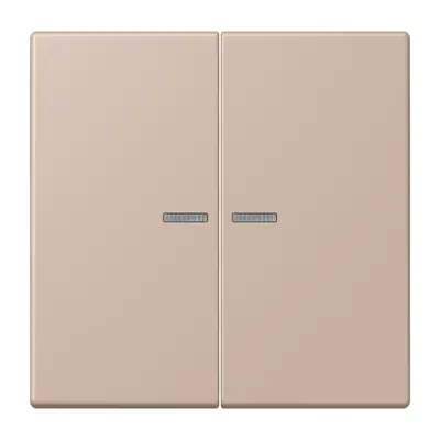 JUNG schakelwip 2-voudig met controlevenster Les Couleurs ombre brulee clair 240 (LC 995 KO5 240)