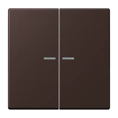 JUNG schakelwip 2-voudig met controlevenster Les Couleurs terre d'ombre brulee 59 252 (LC 995 KO5 252)