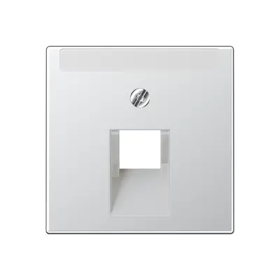 JUNG centraalplaat 1-voudig met tekstvenster tbv RJ45 wandcontactdoos A-range aluminium (A 569-1 NA PLUA AL)