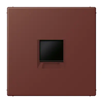 JUNG centraalplaat klikbevestiging 1-voudig met draagring keystone houder Les Couleurs terre sienne brulee 31 235 (LC 1969-1 WE 235)