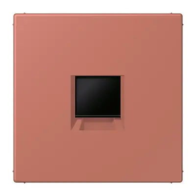 JUNG centraalplaat klikbevestiging 1-voudig met draagring keystone houder Les Couleurs terre sienne brique 236 (LC 1969-1 WE 236)