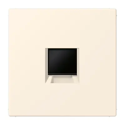 JUNG centraalplaat klikbevestiging 1-voudig met draagring keystone houder Les Couleurs blanc ivoire 245 (LC 1969-1 WE 245)