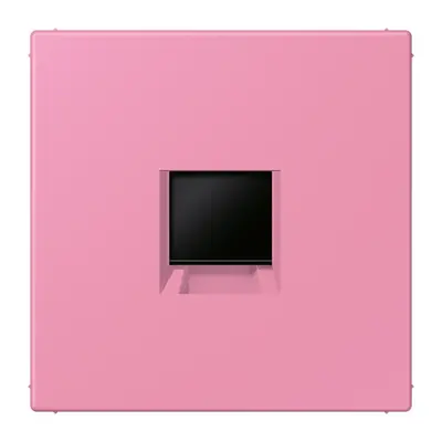 JUNG centraalplaat klikbevestiging 1-voudig met draagring keystone houder Les Couleurs rose vif 246 (LC 1969-1 WE 246)