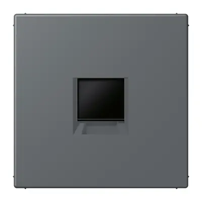 JUNG centraalplaat klikbevestiging 1-voudig met draagring keystone houder Les Couleurs gris fonce 31 202 (LC 1969-1 WE 202)