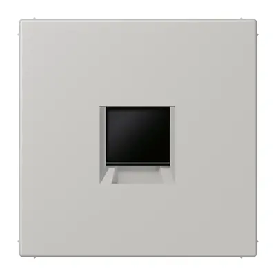 JUNG centraalplaat klikbevestiging 1-voudig met draagring keystone houder Les Couleurs gris clair 31 205 (LC 1969-1 WE 205)