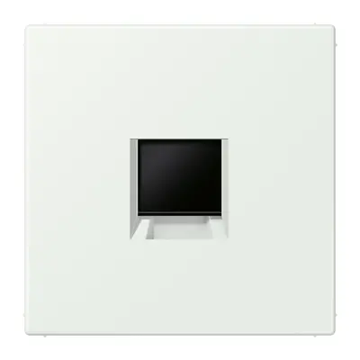 JUNG centraalplaat klikbevestiging 1-voudig met draagring keystone houder Les Couleurs outremer gris 210 (LC 1969-1 WE 210)