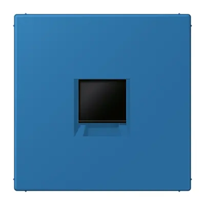 JUNG centraalplaat klikbevestiging 1-voudig met draagring keystone houder Les Couleurs bleu ceruleen 31 211 (LC 1969-1 WE 211)