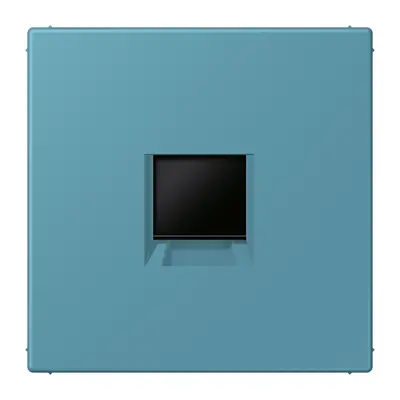 JUNG centraalplaat klikbevestiging 1-voudig met draagring keystone houder Les Couleurs ceruleen vif 212 (LC 1969-1 WE 212)