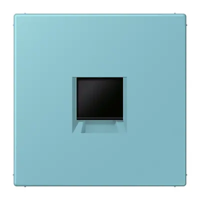 JUNG centraalplaat klikbevestiging 1-voudig met draagring keystone houder Les Couleurs ceruleen moyen 213 (LC 1969-1 WE 213)