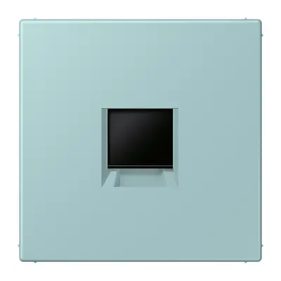 JUNG centraalplaat klikbevestiging 1-voudig met draagring keystone houder Les Couleurs ceruleen clair 214 (LC 1969-1 WE 214)