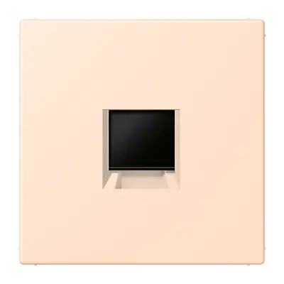 JUNG centraalplaat klikbevestiging 1-voudig met draagring keystone houder Rose pale 228 (LC 1969-1 WE 228)