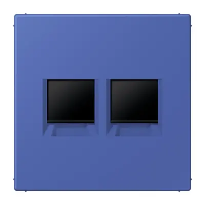 JUNG centraalplaat klikbevestiging 2-voudig met draagring keystone houder Les Couleurs bleu outremer 31 206 (LC 1969-2 WE 206)