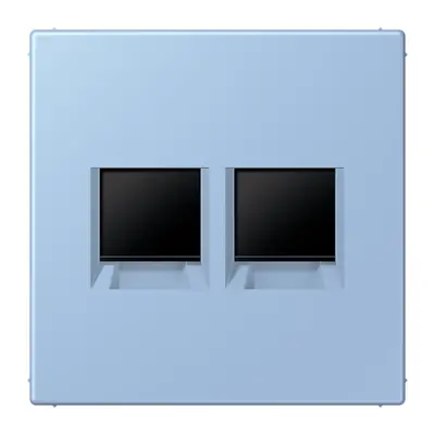 JUNG centraalplaat klikbevestiging 2-voudig met draagring keystone houder Les Couleurs outremer moyen 207 (LC 1969-2 WE 207)