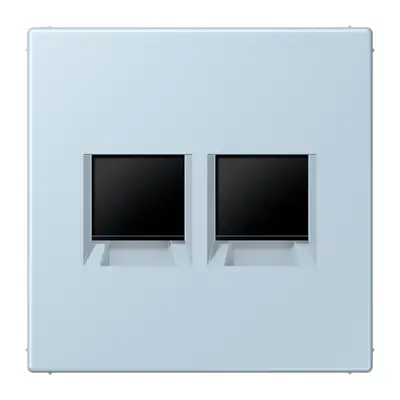 JUNG centraalplaat klikbevestiging 2-voudig met draagring keystone houder Les Couleurs outremer clair 208 (LC 1969-2 WE 208)