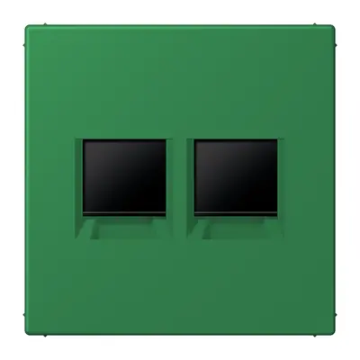 JUNG centraalplaat klikbevestiging 2-voudig met draagring keystone houder Les Couleurs vert fonce 219 (LC 1969-2 WE 219)