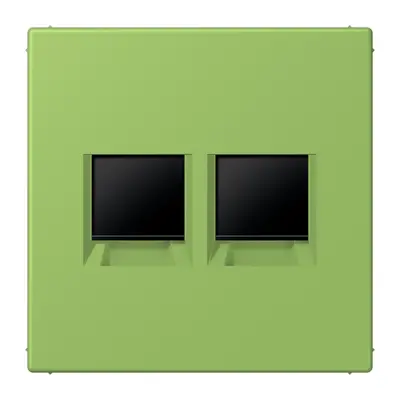 JUNG centraalplaat klikbevestiging 2-voudig met draagring keystone houder Les Couleurs vert 31 220 (LC 1969-2 WE 220)