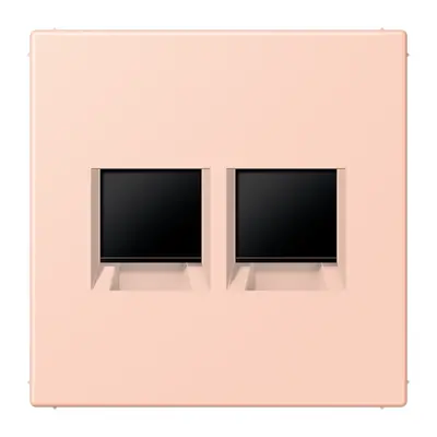 JUNG centraalplaat klikbevestiging 2-voudig met draagring keystone houder Les Couleurs l'ocre rouge clair 234 (LC 1969-2 WE 234)