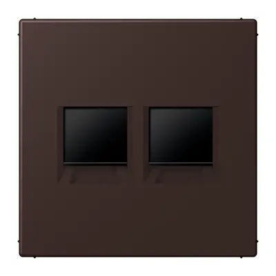 JUNG centraalplaat klikbevestiging 2-voudig met draagring keystone houder Les Couleurs terre d'ombre brulee 59 252 (LC 1969-2 WE 252)