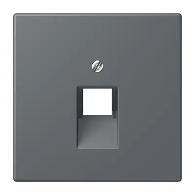 JUNG centraalplaat 1-voudig tbv RJ45 wandcontactdoos Les Couleurs gris fonce 31 202 (LC 969-1 UA 202)