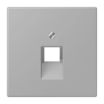 JUNG centraalplaat 1-voudig tbv RJ45 wandcontactdoos Les Couleurs gris moyen 204 (LC 969-1 UA 204)