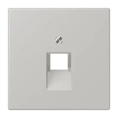 JUNG centraalplaat 1-voudig tbv RJ45 wandcontactdoos Les Couleurs gris clair 31 205 (LC 969-1 UA 205)