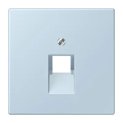 JUNG centraalplaat 1-voudig tbv RJ45 wandcontactdoos Les Couleurs outremer clair 208 (LC 969-1 UA 208)