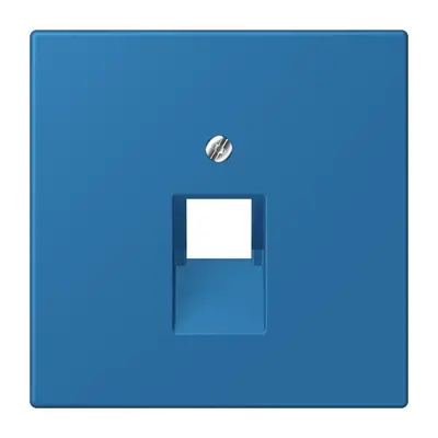JUNG centraalplaat 1-voudig tbv RJ45 wandcontactdoos Les Couleurs bleu ceruleen 31 211 (LC 969-1 UA 211)