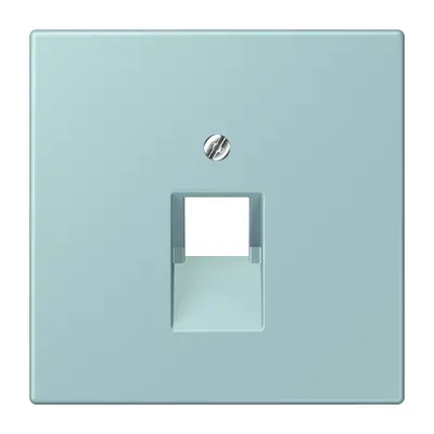 JUNG centraalplaat 1-voudig tbv RJ45 wandcontactdoos Les Couleurs ceruleen clair 214 (LC 969-1 UA 214)