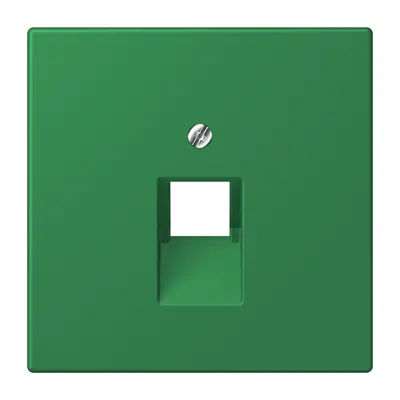 JUNG centraalplaat 1-voudig tbv RJ45 wandcontactdoos Les Couleurs vert fonce 219 (LC 969-1 UA 219)