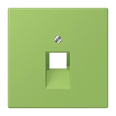 JUNG centraalplaat 1-voudig tbv RJ45 wandcontactdoos Les Couleurs vert 31 220 (LC 969-1 UA 220)