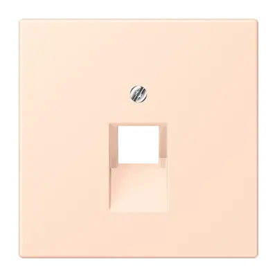 JUNG centraalplaat 1-voudig tbv RJ45 wandcontactdoos Les Couleurs rose pale 228 (LC 969-1 UA 228)