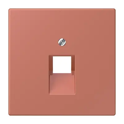 JUNG centraalplaat 1-voudig tbv RJ45 wandcontactdoos Les Couleurs terre sienne brique 236 (LC 969-1 UA 236)