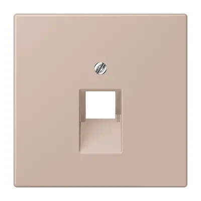 JUNG centraalplaat 1-voudig tbv RJ45 wandcontactdoos Les Couleurs ombre brulee clair 240 (LC 969-1 UA 240)