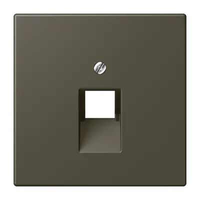 JUNG centraalplaat 1-voudig tbv RJ45 wandcontactdoos Les Couleurs ombre naturelle 31 241 (LC 969-1 UA 241)