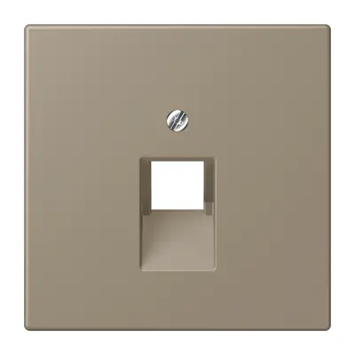 JUNG centraalplaat 1-voudig tbv RJ45 wandcontactdoos Les Couleurs ombre naturelle moyenne 242 (LC 969-1 UA 242)