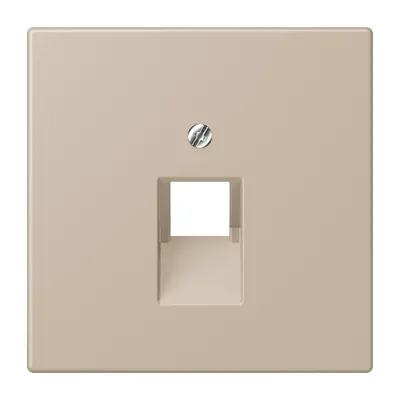 JUNG centraalplaat 1-voudig tbv RJ45 wandcontactdoos Les Couleurs ombre naturelle claire 243 (LC 969-1 UA 243)