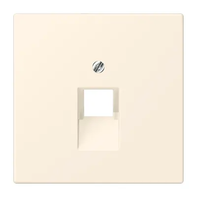 JUNG centraalplaat 1-voudig tbv RJ45 wandcontactdoos Les Couleurs blanc ivoire 245 (LC 969-1 UA 245)