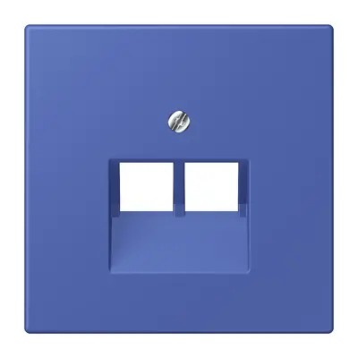 JUNG centraalplaat 2-voudig tbv RJ45 wandcontactdoos Les Couleurs bleu outremer 31 206 (LC 969-2 UA 206)