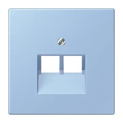 JUNG centraalplaat 2-voudig tbv RJ45 wandcontactdoos Les Couleurs outremer moyen 207 (LC 969-2 UA 207)