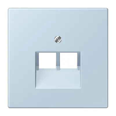 JUNG centraalplaat 2-voudig tbv RJ45 wandcontactdoos Les Couleurs outremer clair 208 (LC 969-2 UA 208)