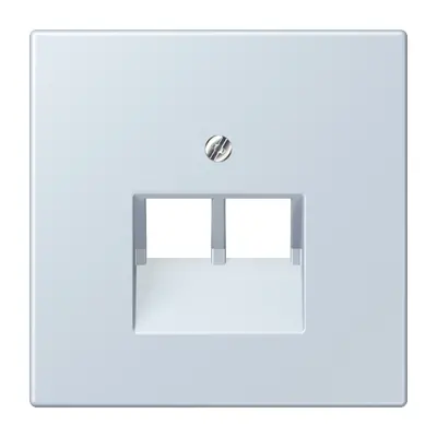 JUNG centraalplaat 2-voudig tbv RJ45 wandcontactdoos Les Couleurs outremer pale 209 (LC 969-2 UA 209)