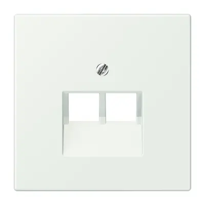 JUNG centraalplaat 2-voudig tbv RJ45 wandcontactdoos Les Couleurs outremer gris 210 (LC 969-2 UA 210)