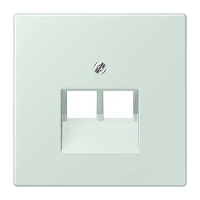JUNG centraalplaat 2-voudig tbv RJ45 wandcontactdoos Les Couleurs ceruleen pale 215 (LC 969-2 UA 215)