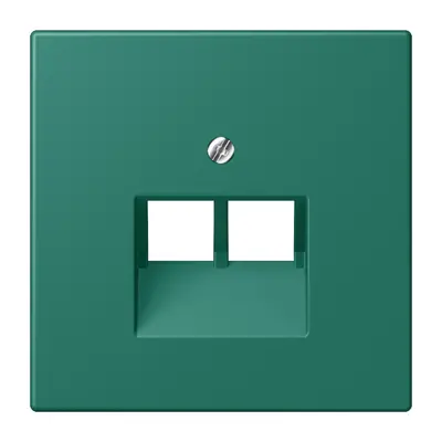 JUNG centraalplaat 2-voudig tbv RJ45 wandcontactdoos Les Couleurs vert anglais 216 (LC 969-2 UA 216)
