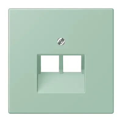JUNG centraalplaat 2-voudig tbv RJ45 wandcontactdoos Les Couleurs vert anglais clair 217 (LC 969-2 UA 217)